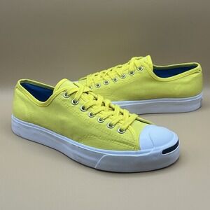 Converse Jack Purcell Canvas Low Yellow White Casual Shoes - Women's Size 9.5
